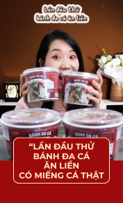 Lần đầu thử Bánh đa cá ăn liền có miếng cá thật