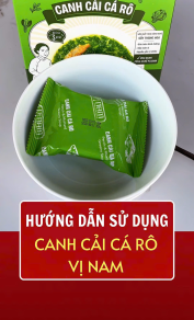 Hướng dẫn pha gói canh cải cá rô của Vị Nam