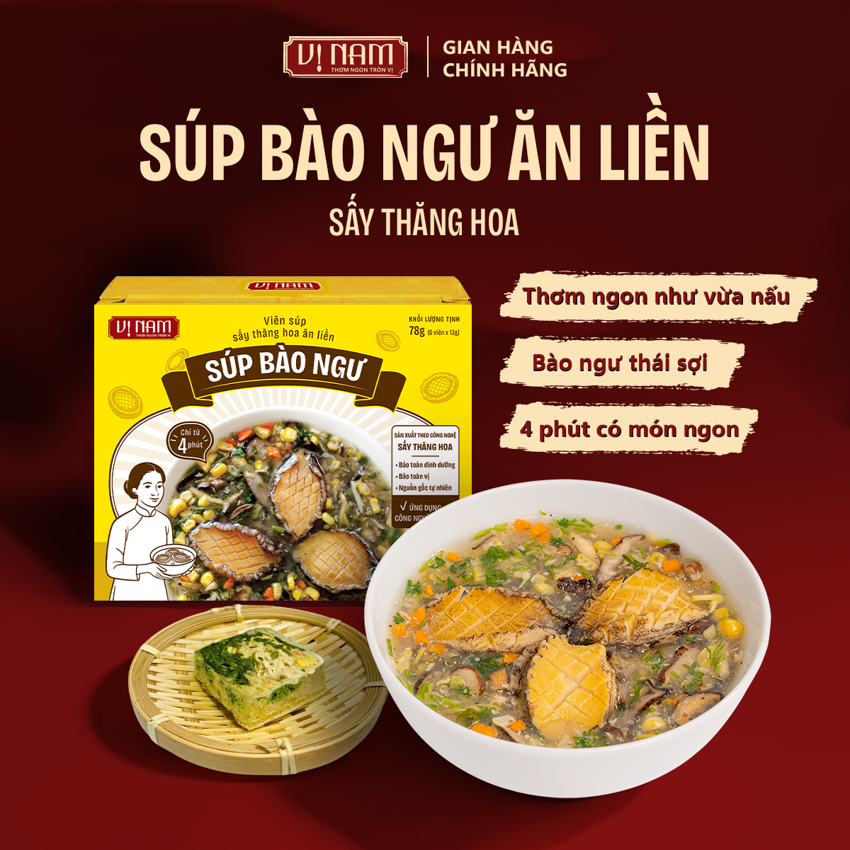 Súp Bào Ngư - Hộp 6 viên 